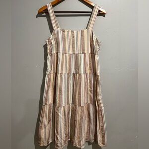 Madewell sleeveless striped cotton dress
